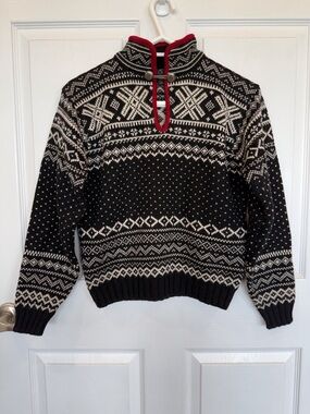 J. Crew wool Fairisle Nordic Sweater classic ski
